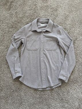 Altar'd State Taupe Button-Up Shirt Jacket